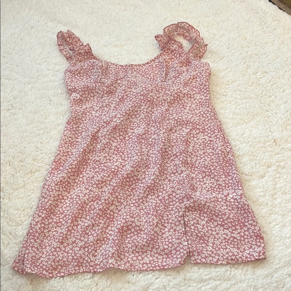 Floral Pink Sleeveless Dress